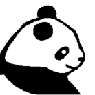 パンダのアートなステッカー　はなぱんだ ( hanapandap )