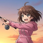 Fishing Girl ( typneko_sticker )